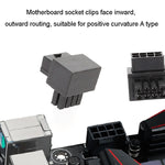 Conector de Alimentação CPU 8Pin da Placa-Mãe Interface de Direção Cabeçalho Adaptador de 90 Graus, Curvatura Positiva Tipo A, Curva Invertida Tipo B