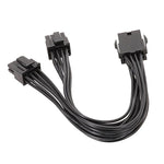 Cabo de Energia para Placa Gráfica 8P Fêmea Para Duplo 6+2Pin Macho Cabo Adaptador de Energia 8P Para Duplo 8P 1 Para 2, 8P Fêmea Para Duplo 6+2Pin Macho