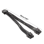 Cabo de Energia para Placa Gráfica 8P Fêmea Para Duplo 6+2Pin Macho Cabo Adaptador de Energia 8P Para Duplo 8P 1 Para 2, 8P Fêmea Para Duplo 6+2Pin Macho