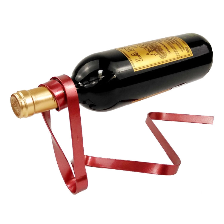 Suporte Suspenso para Garrafa de Vinho em Fita Metálica, Ornamentos Decorativos para Mesa de Casa
