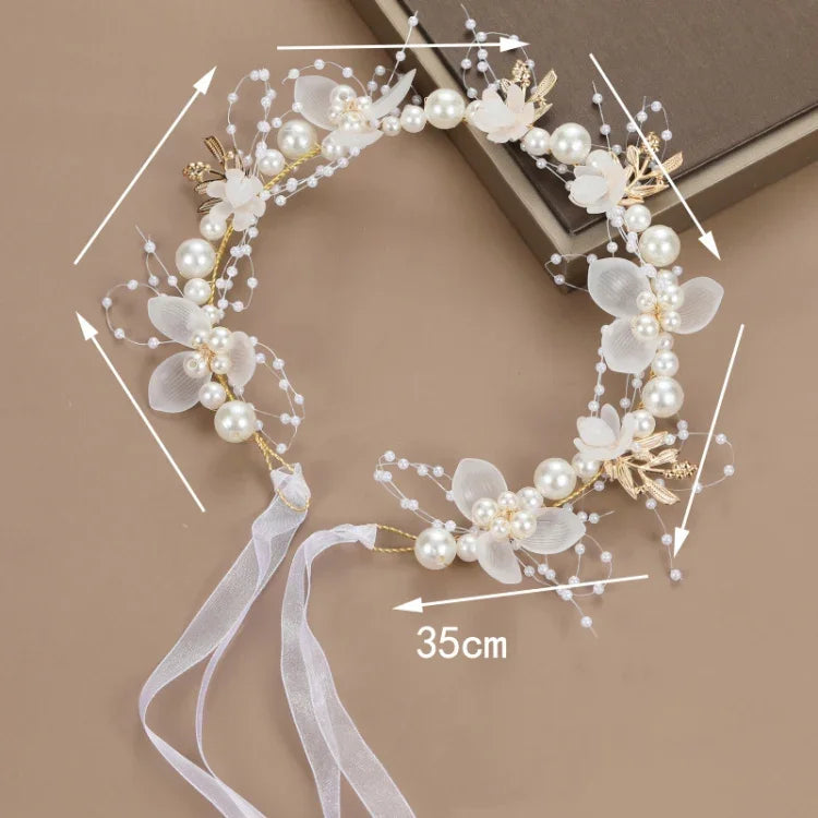 Faixas de Cabelo com Coroa de Flores da Floresta para Aniversário e Performance