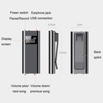 Gravador de Voz Inteligente Q25 com Ecrã HD, Cancelamento de Ruído, Clipe Traseiro, Repórter de Voz, 4GB, 8GB, 16GB, 32GB