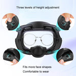 AMVR Q3FC1 Para Meta Quest3 Máscara de Seda Gelada Respirável Material de Couro