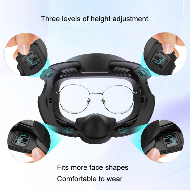 AMVR Q3FC1 Para Meta Quest3 Máscara de Seda Gelada Respirável Material de Couro
