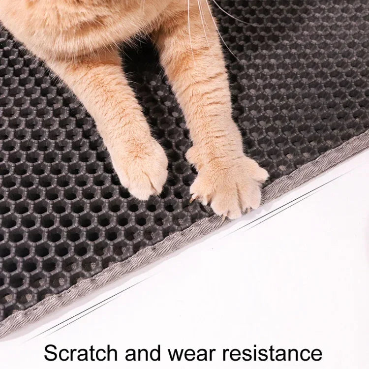 Tapete de Areia para Animais com Filtragem e Proteção Contra Salpicos, Almofadas de Cama Dupla Camada EVA, 45 x 30cm