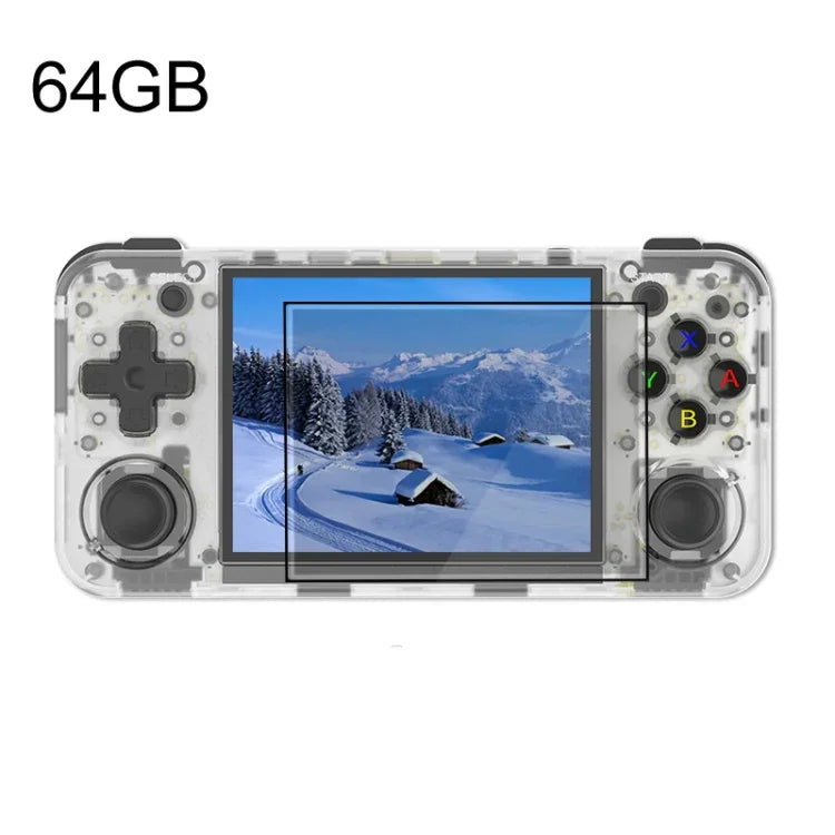 Consola de Jogo Portátil ANBERNIC RG35XX H com Ecrã IPS de 3,5 Polegadas, Sistema Linux, 64GB, 64GB+128GB