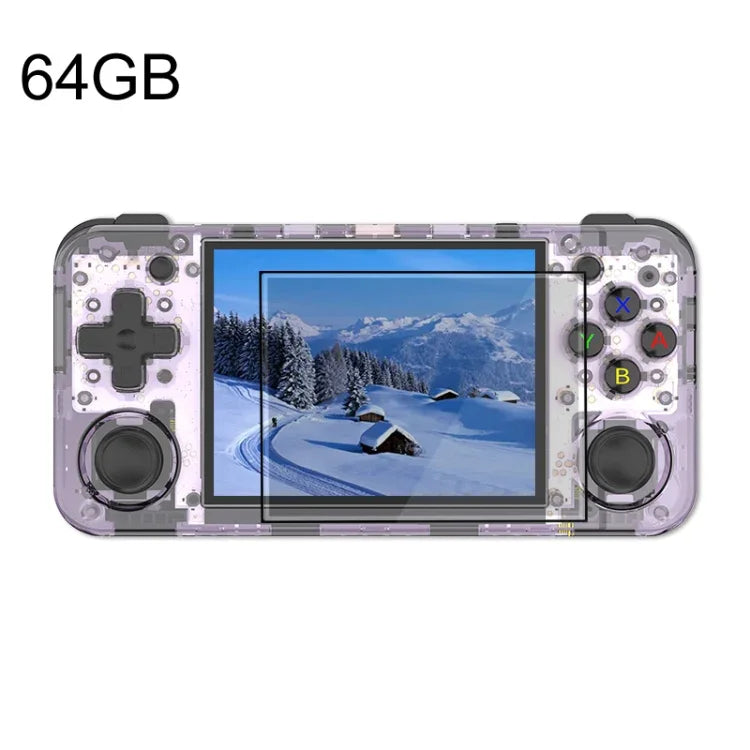 Consola de Jogo Portátil ANBERNIC RG35XX H com Ecrã IPS de 3,5 Polegadas, Sistema Linux, 64GB, 64GB+128GB