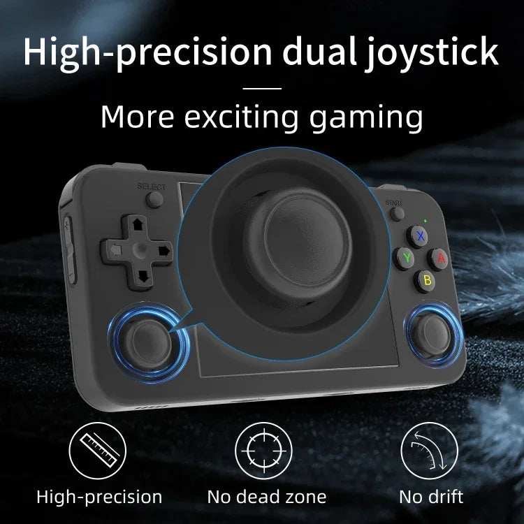 Consola de Jogo Portátil ANBERNIC RG35XX H com Ecrã IPS de 3,5 Polegadas, Sistema Linux, 64GB, 64GB+128GB
