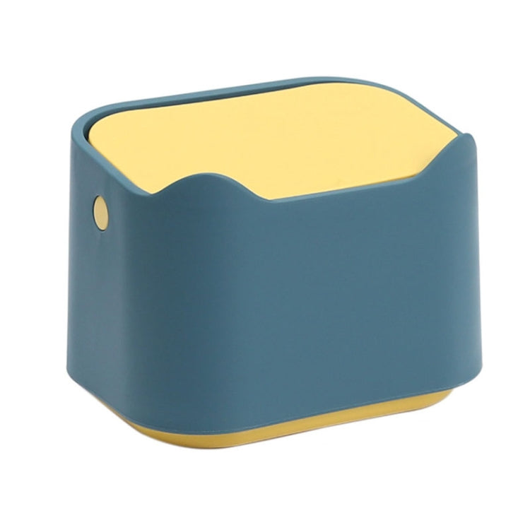 Caixote de lixo de secretária tipo push, pequeno, com isolamento de odores para areia de animais de estimação, 17,8 x 13 x 13,5 cm
