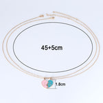 Colar de Amizade BEST FRIEND com Cadeia Lockbone e Pendente de Coração Correspondente, Cartão de Amizade