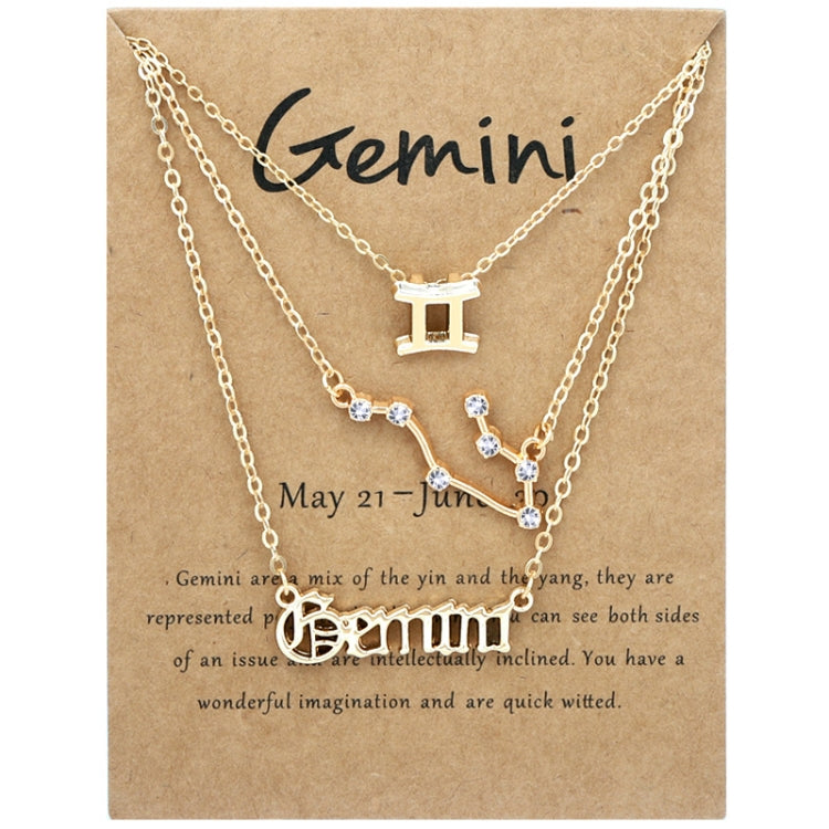 3 In 1 12 Zodiac Signs Necklace Set Retro Alphabet Symbols With Diamonds Jewelry Set, Scorpion Golden, Sagittarius Golden, Capricorn Golden, Taurus Golden, Pisces Golden, Leo Golden, Libra Golden, Cancer Golden, Aquarius Golden, Virgo Golden, Aries Gol...