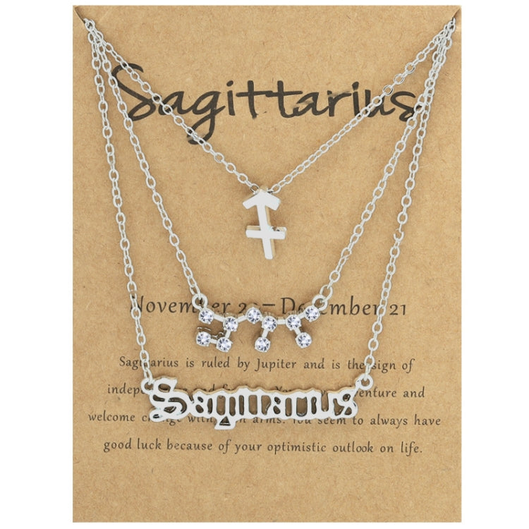 3 In 1 12 Zodiac Signs Necklace Set Retro Alphabet Symbols With Diamonds Jewelry Set, Scorpion Golden, Sagittarius Golden, Capricorn Golden, Taurus Golden, Pisces Golden, Leo Golden, Libra Golden, Cancer Golden, Aquarius Golden, Virgo Golden, Aries Gol...