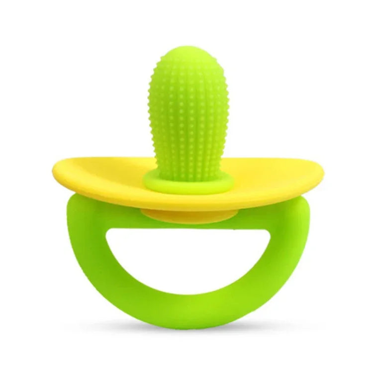 Mordedor de silicone em forma de cacto para bebé, brinquedo anti-dentição
