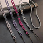 Cordão para Telemóvel Destacável de Duplo Uso com Ajuste, Corda de Pulso Anti-perda, Castanho Claro, Preto e Azul, Rosa