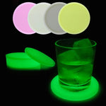 Porta-copos Redondo Luminoso em Silicone, Almofada Isolante Térmica Anti-Queimaduras, Porta-copos de Café Luminosos