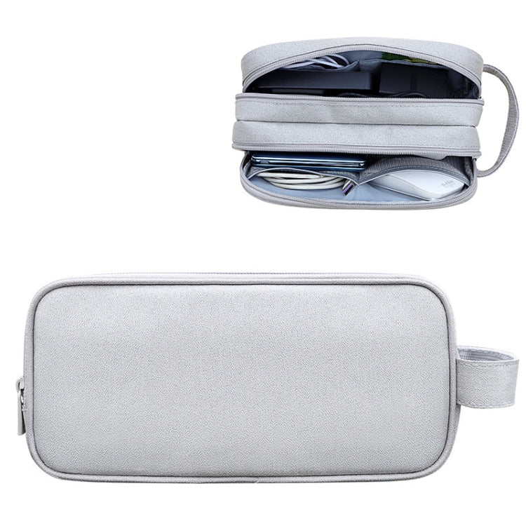 Bolsa de Armazenamento para Acessórios Digitais de Grande Capacidade de Dupla Camada SM09, Cinzento, Preto, Azul Marinho, Cinzento Escuro