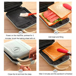 YIDPU Multifunctional Family Breakfast Maker Light Diet Sandwich Waffle Baker, CN Plug, 2 In 1, 3 In 1, 4 In 1, 5 In 1, 6 In 1, 7 In 1