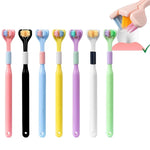 YALINA Escova de Dentes de Cerdas Macias com Três Lados e Forma em V de 360 Graus, 418 Adulto Rosa, 418 Adulto Roxo, A22 Crianças Rosa, A22 Crianças Amarelo, A22 Crianças Azul
