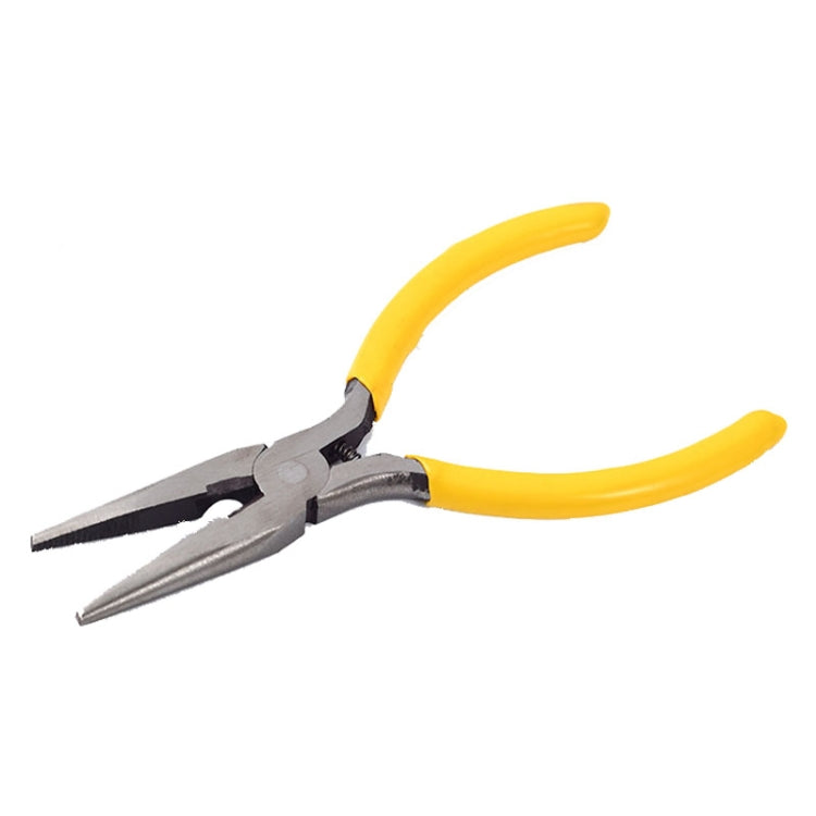 Alicate Mini Industrial de 4,5 Polegadas Portátil Feito à Mão com Cabo Plastificado, Alicate de Boca Apontada, Alicate de Boca Diagonal