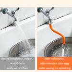 Tubo Extensor Universal Flexível para Torneira, Anti-Respingo, 20cm, 30cm, 50cm