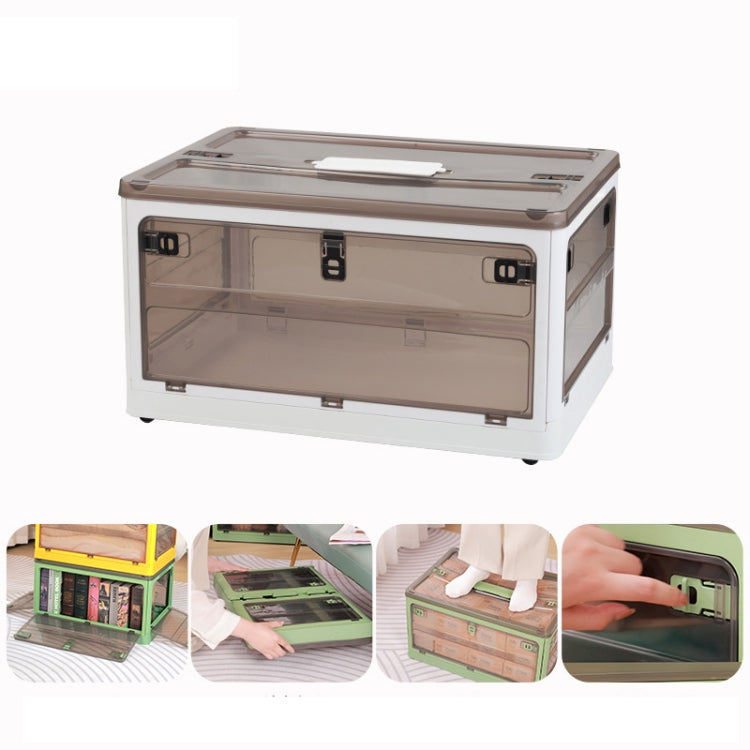 Caixa de Armazenamento Dobrável de Plástico Organizador Empilhável com Rodas, Branco 37 x 26,5 x 22 cm, Amarelo 37 x 26,5 x 22 cm, Verde 37 x 26,5 x 22 cm, Tampa de Madeira Branca 37 x 26,5 x 22 cm, Tampa de Madeira Amarela 37 x 26,5 x 22 cm