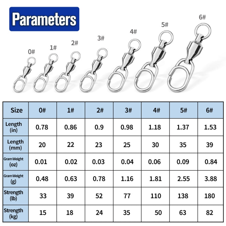5pcs /Pack PROBEROS DAC006 Iscas Artificiais Conector de Anéis Tipo 8 com Rolamento de Alta Velocidade, Giratório Oval, Acessórios de Pesca, 22mm, 23mm, 25mm, 30mm, 35mm