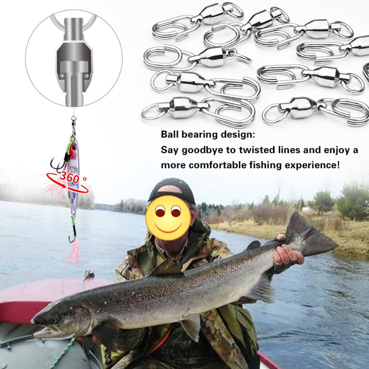 5pcs /Pack PROBEROS DAC006 Iscas Artificiais Conector de Anéis Tipo 8 com Rolamento de Alta Velocidade, Giratório Oval, Acessórios de Pesca, 22mm, 23mm, 25mm, 30mm, 35mm