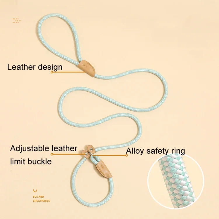 Corda de Tração para Cão Médio e Grande com Fivela de Segurança Universal, Corrente Circular, 1,5m x 0,6cm, 1,5m x 0,8cm, 1,5m x 1cm, 1,8m x 0,6cm, 1,8m x 0,8cm, 1,8m x 1cm