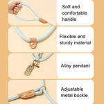 Corda de Tração para Cão Médio e Grande com Fivela de Segurança Universal, Corrente Circular, 1,5m x 0,6cm, 1,5m x 0,8cm, 1,5m x 1cm, 1,8m x 0,6cm, 1,8m x 0,8cm, 1,8m x 1cm