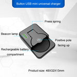 Carregador universal para bateria de botão 4.2V LIR2032/2450, RSC-X2-2 branco, RSC-X2-2 preto
