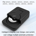 Carregador universal para bateria de botão 4.2V LIR2032/2450, RSC-X2-2 branco, RSC-X2-2 preto