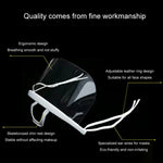 10pcs /Saco Máscaras Transparentes Recicláveis para Restaurante, Máscaras de Plástico Anti-embaçamento e Anti-saliva para Chef
