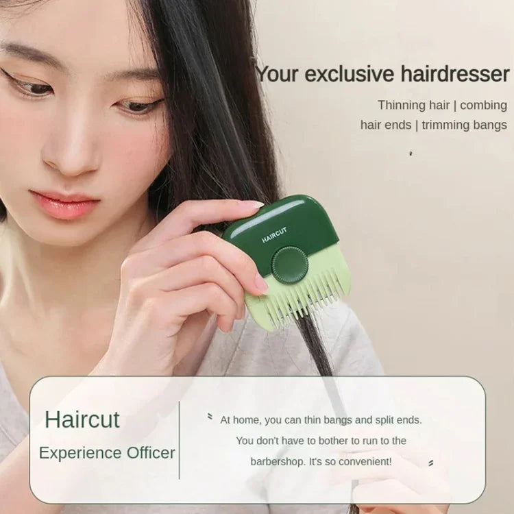 Pente Afiador de Cabelo 2 em 1 para Cortar Pontas Duplas e Afinar Cabelo