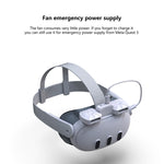 Máscara de Substituição para Meta Quest 3 com Circulação de Ar e Dissipação de Calor com Ventoinha Anti-Embaçamento Acessórios VR, Com Ventoinha