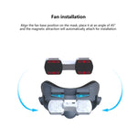 Máscara de Substituição para Meta Quest 3 com Circulação de Ar e Dissipação de Calor com Ventoinha Anti-Embaçamento Acessórios VR, Com Ventoinha
