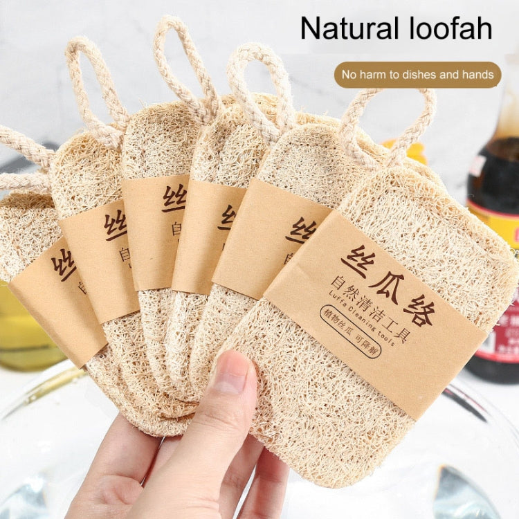 Escova de Louça Natural de Lufa, Ferramenta para Lavar Louça, Escova de Pano de Lufa, Quadrada Macia, Elíptica Macia, Quadrada Dura, Elíptica Dura
