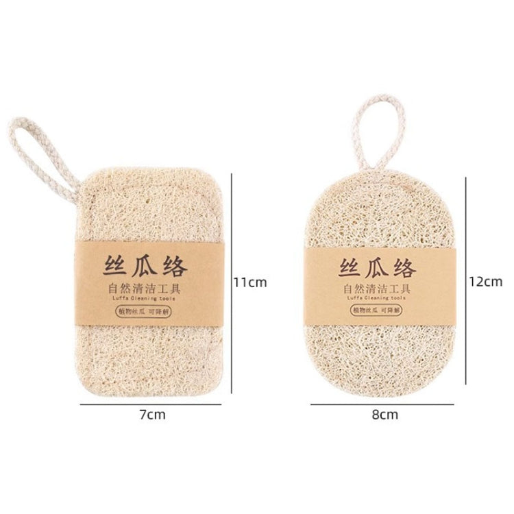 Escova de Louça Natural de Lufa, Ferramenta para Lavar Louça, Escova de Pano de Lufa, Quadrada Macia, Elíptica Macia, Quadrada Dura, Elíptica Dura