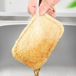 Escova de Louça Natural de Lufa, Ferramenta para Lavar Louça, Escova de Pano de Lufa, Quadrada Macia, Elíptica Macia, Quadrada Dura, Elíptica Dura