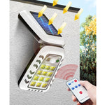 Luzes Solares de Jardim com Controlo Remoto, Luzes de Rua Automáticas para Exterior