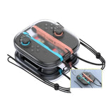 Estojo de Armazenamento Cristal para Joy-Con do Nintendo Switch 2 Organizador Anti-riscos Caixa de Viagem com 2 Slots para Cartões de Jogo, Estojo com Alça Transparente Branco, Estojo com Alça Transparente Preto
