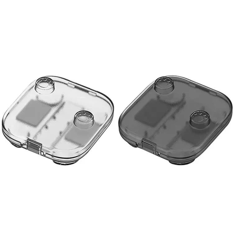 Estojo de Armazenamento Cristal para Joy-Con do Nintendo Switch 2 Organizador Anti-riscos Caixa de Viagem com 2 Slots para Cartões de Jogo, Estojo com Alça Transparente Branco, Estojo com Alça Transparente Preto
