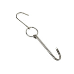 Suporte para Pendurar Pato em Aço Inoxidável com Anel Duplo para Cozinhar, Gancho para Churrasco ao Ar Livre, Anel Pequeno 3 cm 23cm, Anel Pequeno de Cera 3 cm 24,5cm, Anel Grande de Cera 3 cm 33cm, Anel Médio de Cera 3 cm 29cm, Aço Grosso Curto 4 cm 24cm