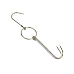 Suporte para Pendurar Pato em Aço Inoxidável com Anel Duplo para Cozinhar, Gancho para Churrasco ao Ar Livre, Anel Pequeno 3 cm 23cm, Anel Pequeno de Cera 3 cm 24,5cm, Anel Grande de Cera 3 cm 33cm, Anel Médio de Cera 3 cm 29cm, Aço Grosso Curto 4 cm 24cm