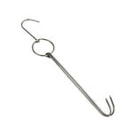 Suporte para Pendurar Pato em Aço Inoxidável com Anel Duplo para Cozinhar, Gancho para Churrasco ao Ar Livre, Anel Pequeno 3 cm 23cm, Anel Pequeno de Cera 3 cm 24,5cm, Anel Grande de Cera 3 cm 33cm, Anel Médio de Cera 3 cm 29cm, Aço Grosso Curto 4 cm 24cm