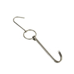 Suporte para Pendurar Pato em Aço Inoxidável com Anel Duplo para Cozinhar, Gancho para Churrasco ao Ar Livre, Anel Pequeno 3 cm 23cm, Anel Pequeno de Cera 3 cm 24,5cm, Anel Grande de Cera 3 cm 33cm, Anel Médio de Cera 3 cm 29cm, Aço Grosso Curto 4 cm 24cm
