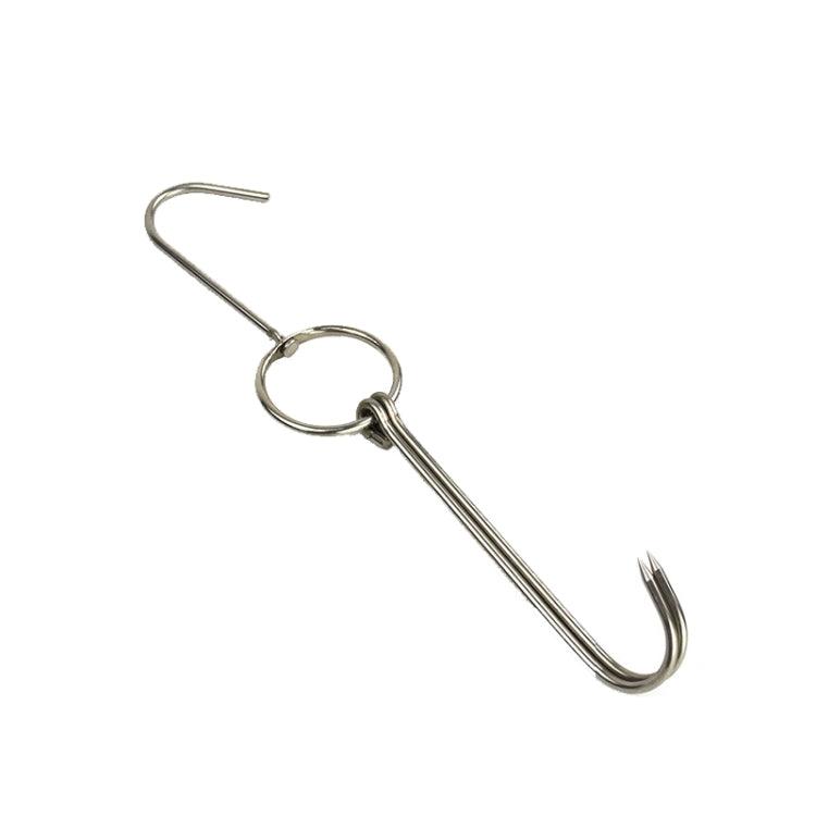 Suporte para Pendurar Pato em Aço Inoxidável com Anel Duplo para Cozinhar, Gancho para Churrasco ao Ar Livre, Anel Pequeno 3 cm 23cm, Anel Pequeno de Cera 3 cm 24,5cm, Anel Grande de Cera 3 cm 33cm, Anel Médio de Cera 3 cm 29cm, Aço Grosso Curto 4 cm 24cm
