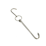 Suporte para Pendurar Pato em Aço Inoxidável com Anel Duplo para Cozinhar, Gancho para Churrasco ao Ar Livre, Anel Pequeno 3 cm 23cm, Anel Pequeno de Cera 3 cm 24,5cm, Anel Grande de Cera 3 cm 33cm, Anel Médio de Cera 3 cm 29cm, Aço Grosso Curto 4 cm 24cm
