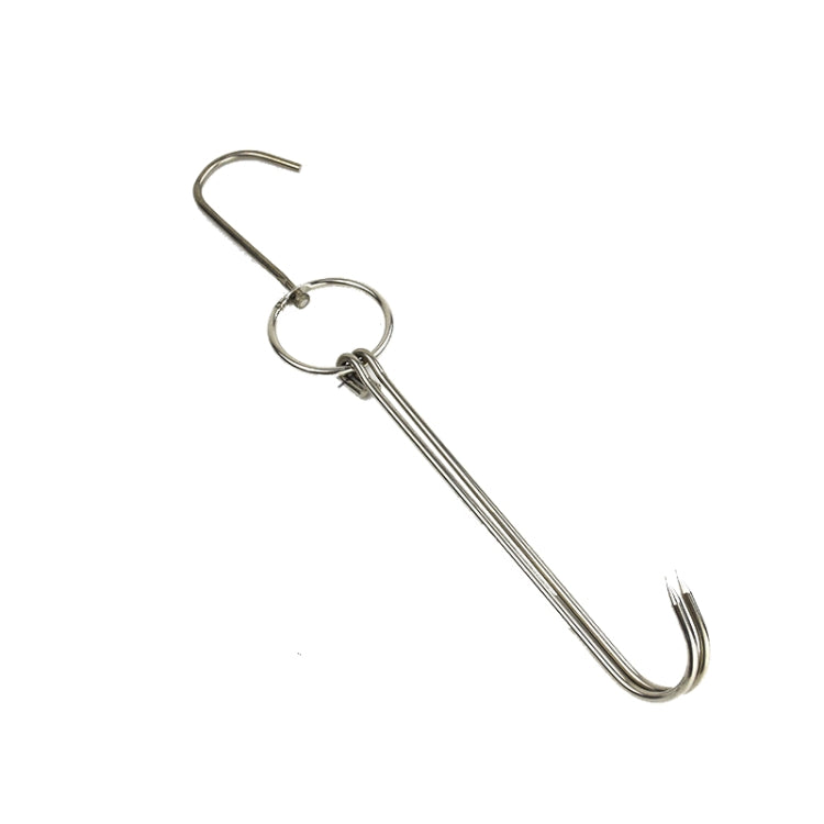Suporte para Pendurar Pato em Aço Inoxidável com Anel Duplo para Cozinhar, Gancho para Churrasco ao Ar Livre, Anel Pequeno 3 cm 23cm, Anel Pequeno de Cera 3 cm 24,5cm, Anel Grande de Cera 3 cm 33cm, Anel Médio de Cera 3 cm 29cm, Aço Grosso Curto 4 cm 24cm