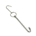 Suporte para Pendurar Pato em Aço Inoxidável com Anel Duplo para Cozinhar, Gancho para Churrasco ao Ar Livre, Anel Pequeno 3 cm 23cm, Anel Pequeno de Cera 3 cm 24,5cm, Anel Grande de Cera 3 cm 33cm, Anel Médio de Cera 3 cm 29cm, Aço Grosso Curto 4 cm 24cm