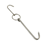 Suporte para Pendurar Pato em Aço Inoxidável com Anel Duplo para Cozinhar, Gancho para Churrasco ao Ar Livre, Anel Pequeno 3 cm 23cm, Anel Pequeno de Cera 3 cm 24,5cm, Anel Grande de Cera 3 cm 33cm, Anel Médio de Cera 3 cm 29cm, Aço Grosso Curto 4 cm 24cm